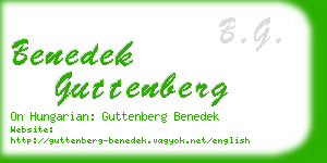 benedek guttenberg business card